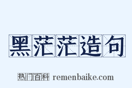 黑茫茫造句是什么意思的图片